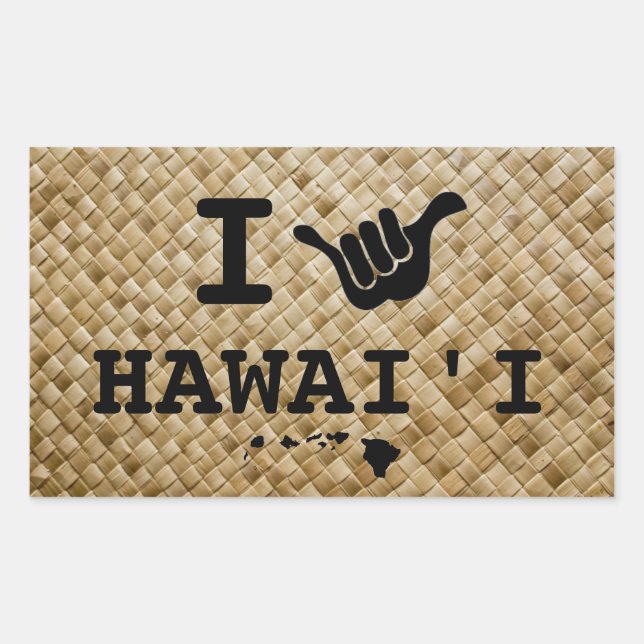 Shaka for Hawaii Rectangular Sticker (Front)