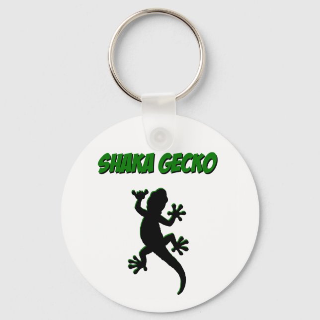Shaka Gecko Keychain (Front)