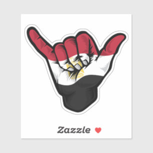Shaka Hand Egypt Flag Good Vibes Sticker