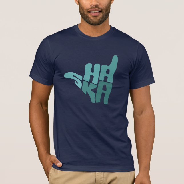 Shaka Hand Hang Loose Sign Surf's Up T-Shirt (Front)