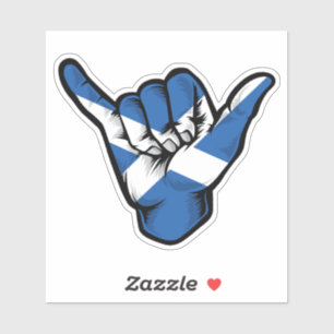 Shaka Hand Scotland  Flag Good Vibes