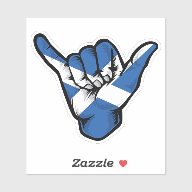 Shaka Hand Scotland  Flag Good Vibes (Sheet)