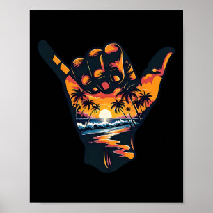 Shaka Hand Sign Aloha Surfing Surf Summer Vacation