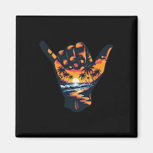 Shaka Hand Sign Aloha Surfing Surf Summer Vacation Magnet