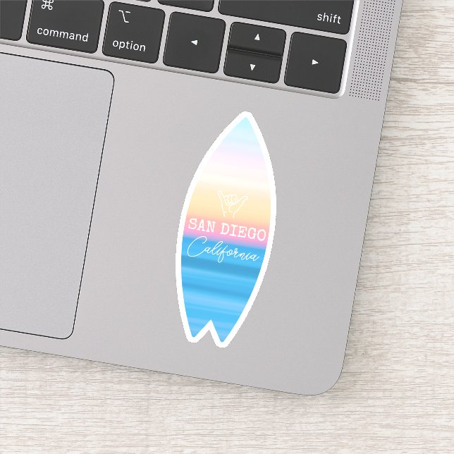 Shaka Hand Sign San Diego Sunset Surf (Detail)