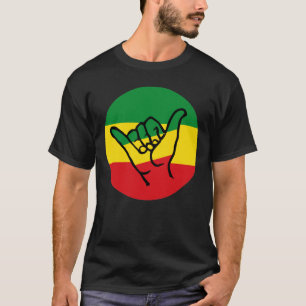 Shaka Hand With Reggae Colors T-Shirt