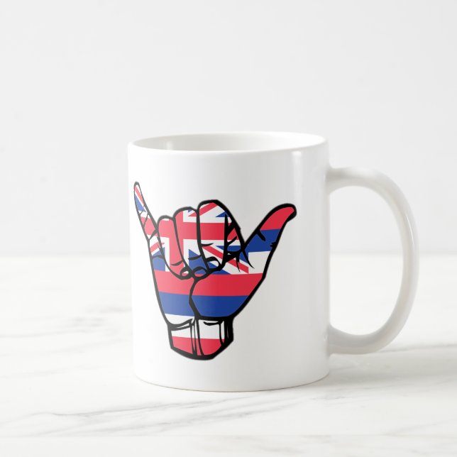 Shaka Hawaii Flag Coffee Mug (Right)