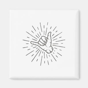 Shaka Hawaii Surf Dude Apparel Surfing Hand Sign Magnet