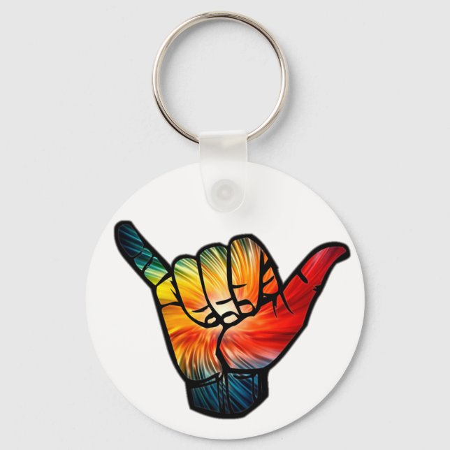 Shaka Rainbow Key Ring (Front)