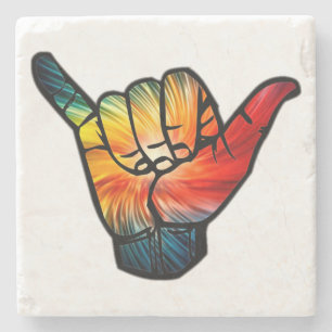Shaka Rainbow Stone Coaster