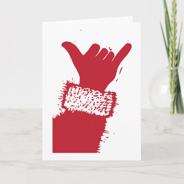 Shaka Santa Holiday Card (Front)