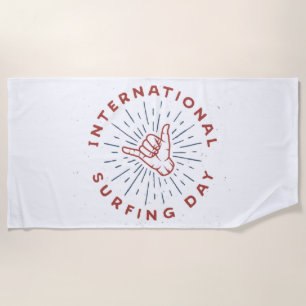 Shaka,shaka hand,Beach Towel