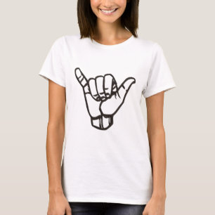 Shaka Sign Hang Good Vibes Retro Loose Hawaii Surf T-Shirt