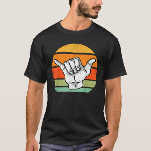 Shaka Sign Surfer Summer Waves Surfboard Surfing S T-Shirt