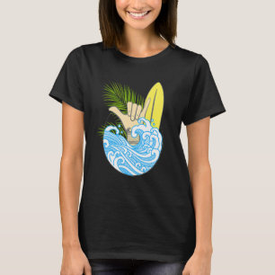 Shaka Sign Vintage Hang Loose Hawaii Surfing T-Shirt