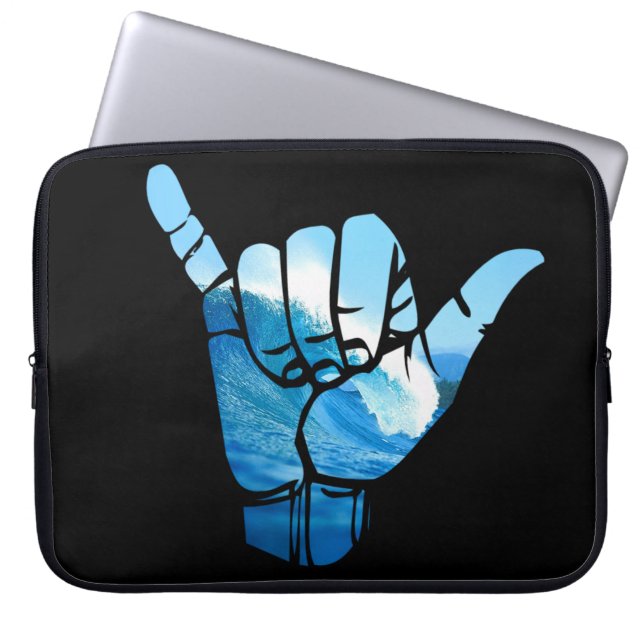 Shaka Sign Wave Rip Curl Laptop Sleeve (Front)