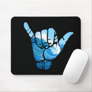 Shaka Sign Wave Rip Curl Mouse Pad