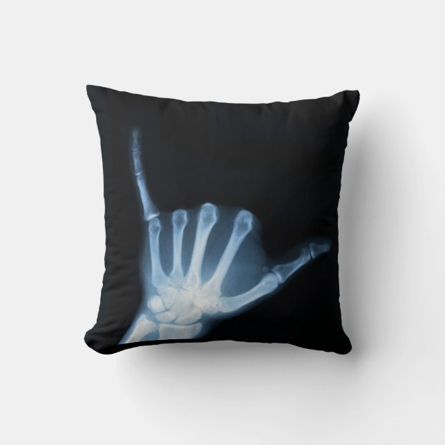 Shaka Sign X-Ray (Hang Loose) Cushion (Front)