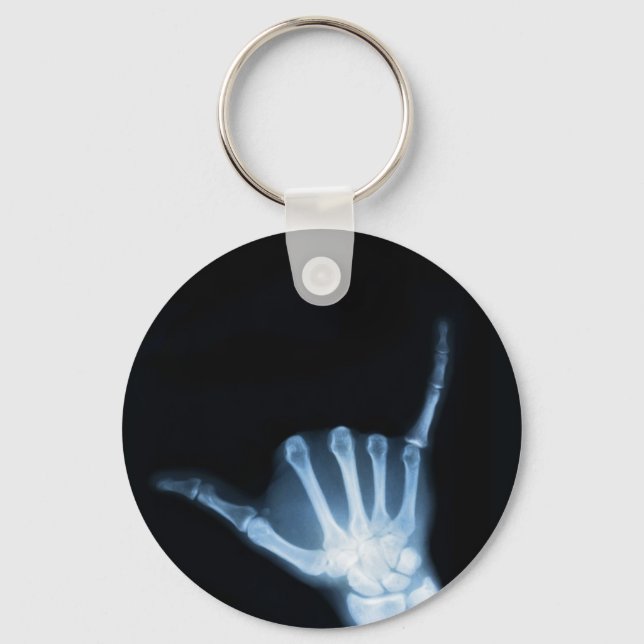 Shaka Sign X-Ray (Hang Loose) Key Ring (Front)