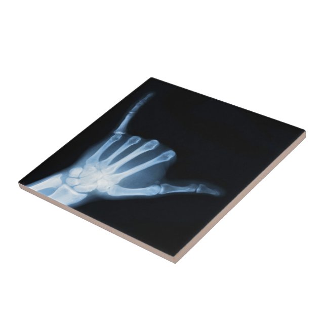 Shaka Sign X-Ray (Hang Loose) Tile (Side)