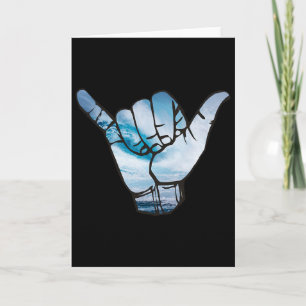 Shaka T Shirt Ocean Surfing Wave Surfer Hawaii Han Card