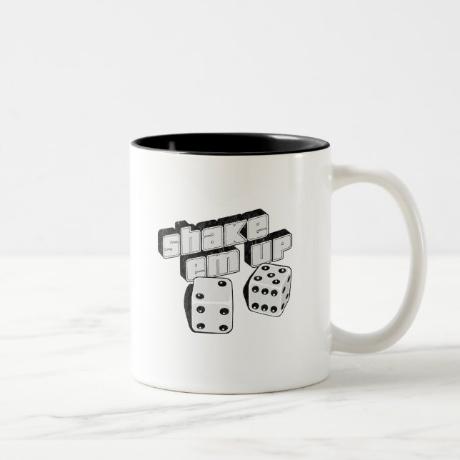 shake em up - dice Two-Tone coffee mug (Right)