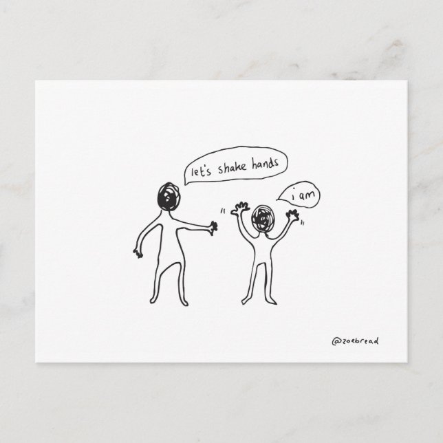 shake hands postcard (Front)