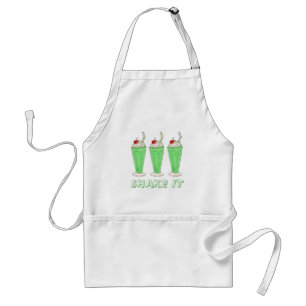 Shake It Green Milkshake St Patrick's Day Shamrock Standard Apron