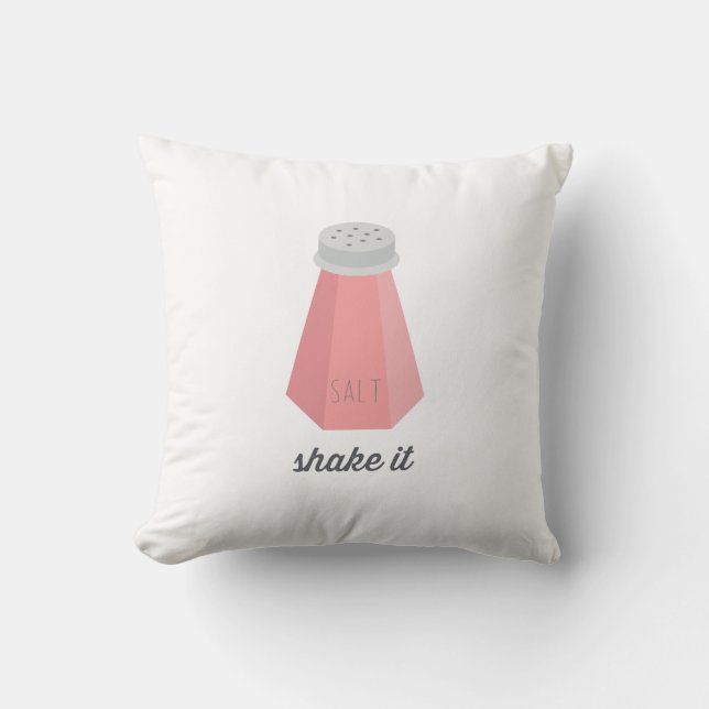 Shake It | Pink Salt Shaker Cushion (Front)