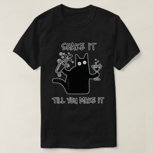 Shake It Till You Make It Black Cat - Funny Barten T-Shirt