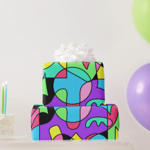 Shake It Up (on black) Wrapping Paper