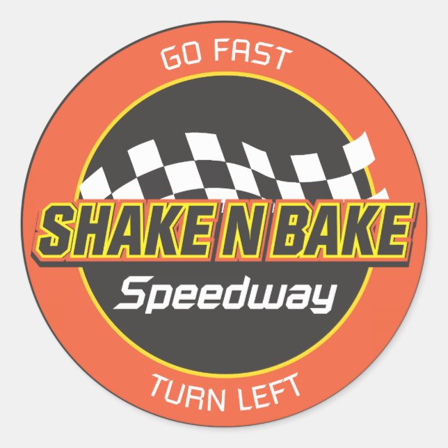Shake n Bake Speedway Decal (revised) Classic Round Sticker (Front)