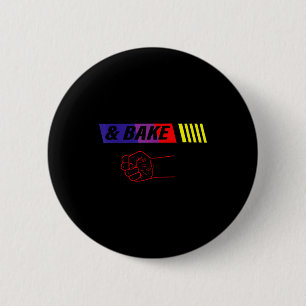 Shake or bake funny dad kid matching happy 6 cm round badge
