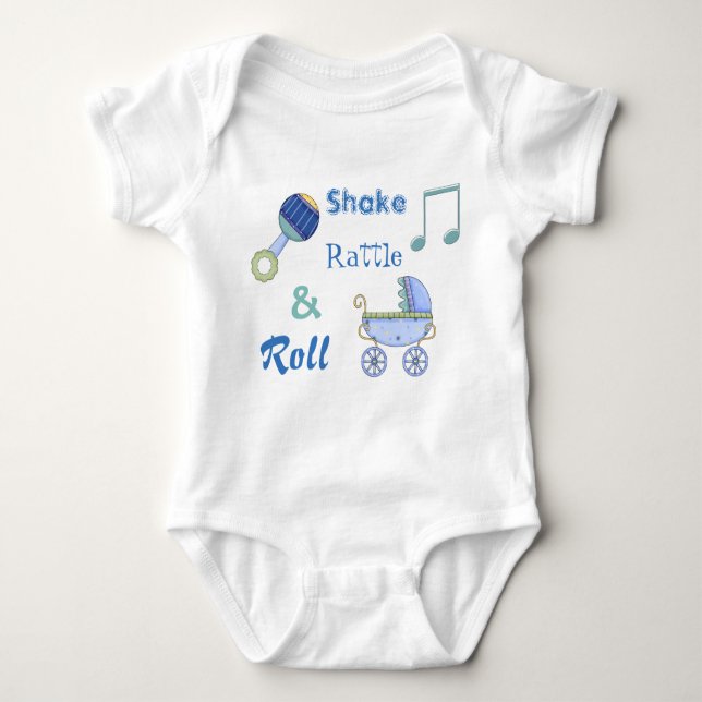 Shake Rattle and Roll Baby Boy's Bodysuit (Front)