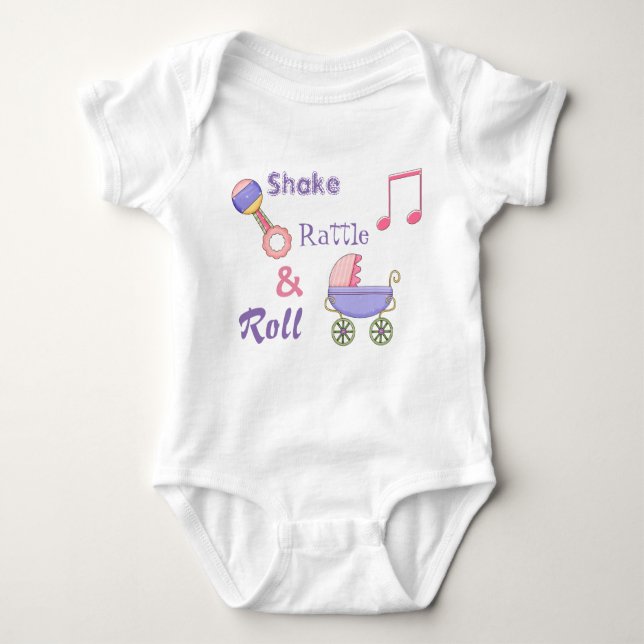 Shake Rattle and Roll Baby Girl's Bodysuit (Front)