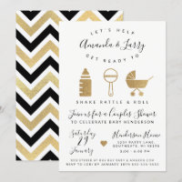 Shake Rattle and Roll Baby Shower Invitation
