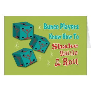 Shake, Rattle and Roll Martinit Dice Bunco Design