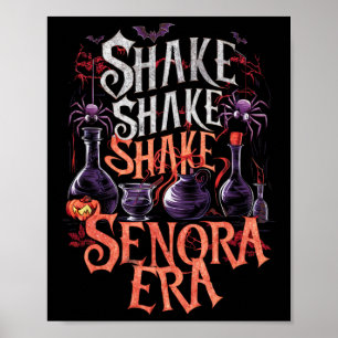 Shake Senora Era Retro Vintage Halloween Spooky Se Poster