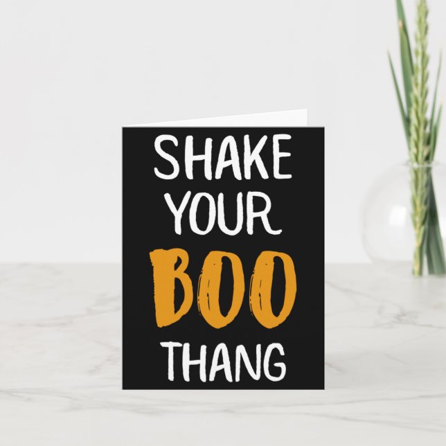 Shake Your Boo Thang Halloween Ghost Card (Front)