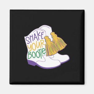 Shake Your Bootie Mardi Gras Bead Boot Carnival Ce Magnet