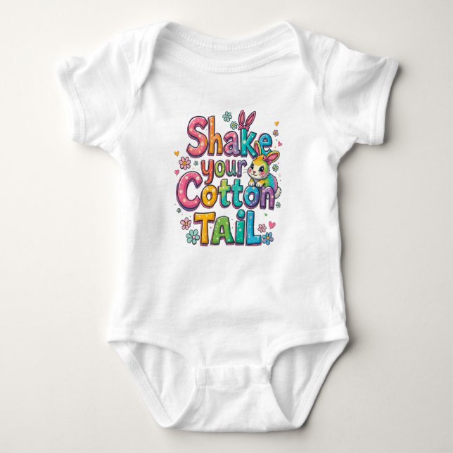 Shake Your Cotton Tail Baby Bodysuit (Front)