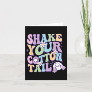 Shake Your Cotton Tail Cute Easter Bunny Happy Eas Card