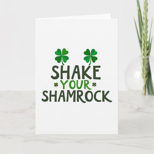 Shake Your Shamrock St Patricks Card (Front)