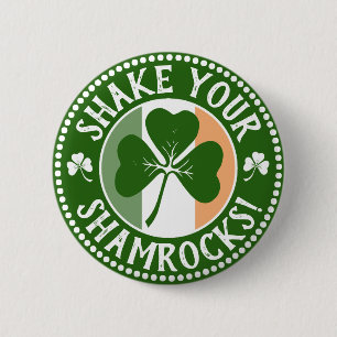 Shake Your Shamrocks   Funny Saint Patrick's Day 6 Cm Round Badge