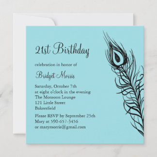 Shake Your Tail Feathers 21st Birthday Invite