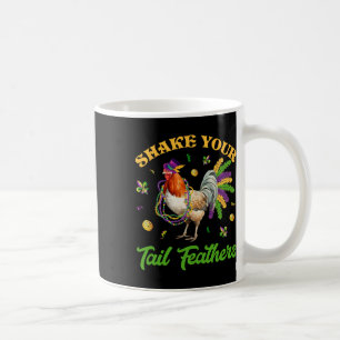 Shake Your Tail Feathers Mardi Gras Chicken Beads Coffee Mug