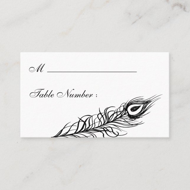 Shake your Tail Feathers Place Card (white) (Front)