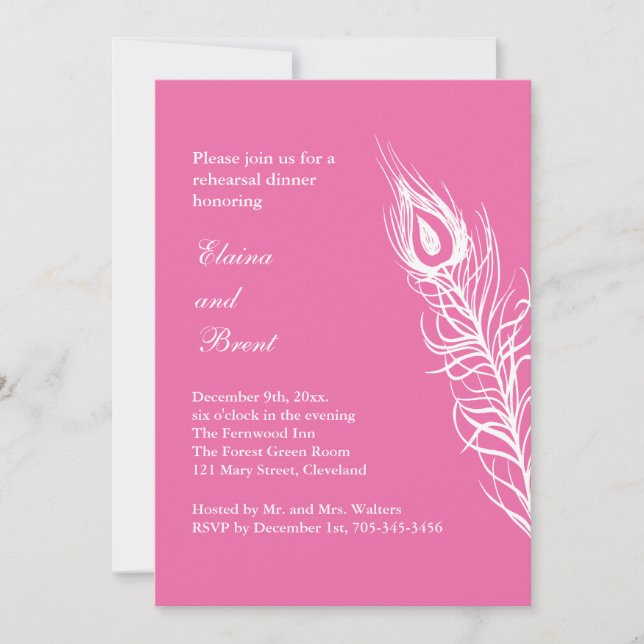 Shake your Tail Feathers Rehearsal Dinner 1 Invitation (Front)