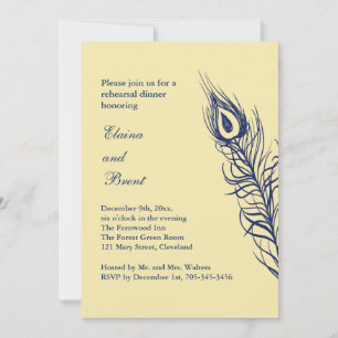 Shake your Tail Feathers Rehearsal Dinner yellow Invitation