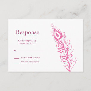 Shake your Tail Feathers RSVP 1 (fuchsia) Card